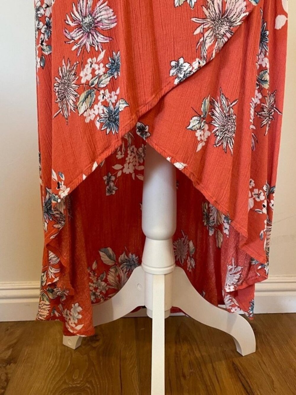 Floral Rayon Wrap Dress